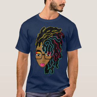 Loc'd Hair Girl African American Black Women Pride T-Shirt