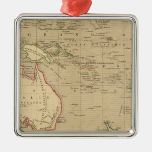 L'Oceanie en 1841 Metal Ornament