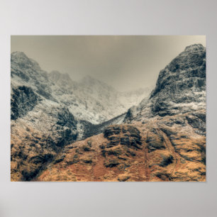 Loch Achtriochtan and Glencoe in Winter Poster