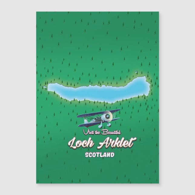 loch Arklet map Scotland vintage map (Front)