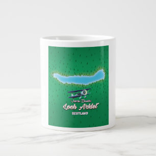 loch Arklet map Scotland vintage map Large Coffee Mug