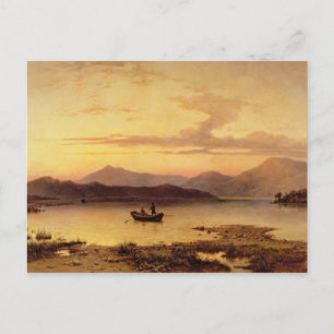 Loch Etive, from Bonawe - Evening, 1875 (oil on ca Postcard