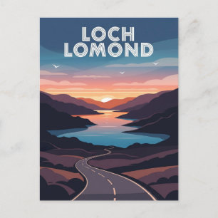 Loch Lomond Scotland Travel Postcard