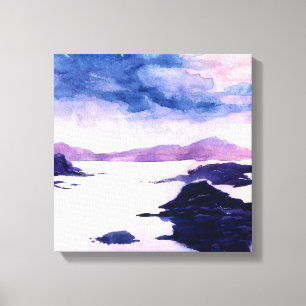 Loch Lomond Scottish Watercolour Canvas Print