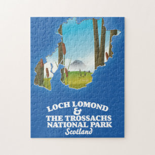 loch lomond & the trossachs national park map gian jigsaw puzzle