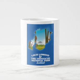 loch lomond & the trossachs national park map large coffee mug