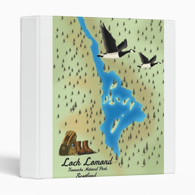 Loch Lomond,Trossachs, Scotland map Binder (Front/Spine)