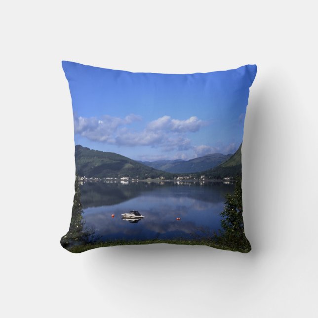 Loch Long Argyll Scotland Throw Pillow (Front)