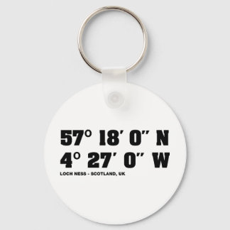 Loch Ness - Co-ordinates design Keychain