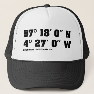 Loch Ness - Co-ordinates design Trucker Hat