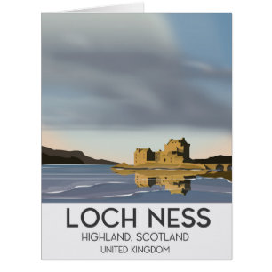 Loch Ness, Highlands, Scotland travel poster