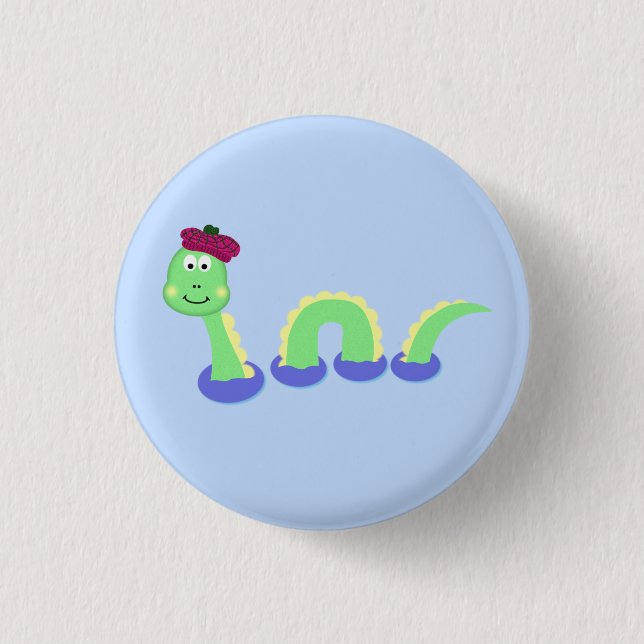 Loch Ness Monster 1 Inch Round Button (Front)