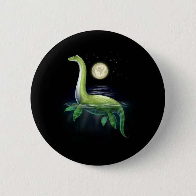 Loch Ness Monster 2 Inch Round Button (Front)