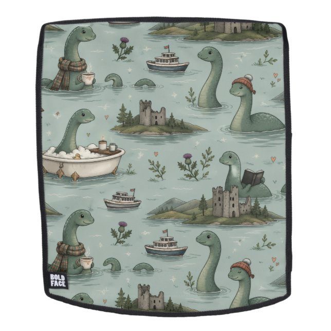 Loch Ness Monster  Backpack (Removable Face)