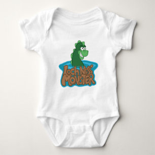 Loch Ness Monster Cartoon Baby Bodysuit