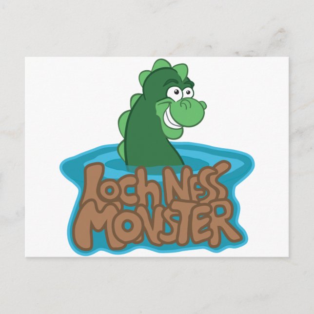 Loch Ness Monster Cartoon Postcard (Front)
