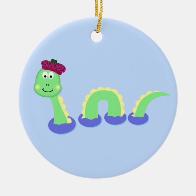 Loch Ness Monster Ceramic Ornament (Front)