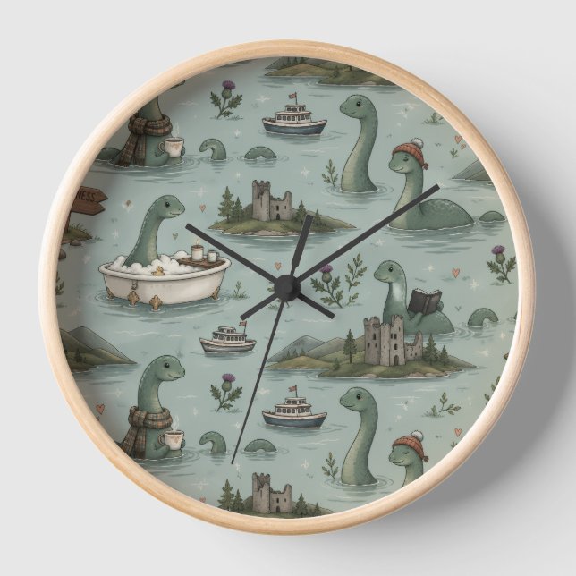 Loch Ness Monster  Clock (Front)