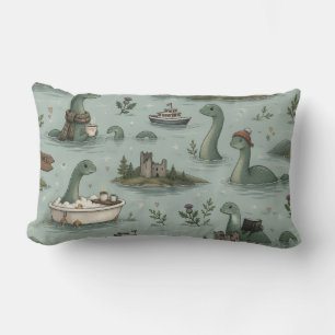 Loch Ness Monster Lumbar Pillow