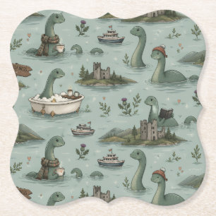 Loch Ness Monster  Paper Coaster
