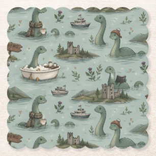 Loch Ness Monster Paper Coaster