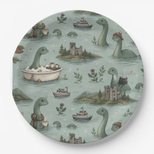 Loch Ness Monster Paper Plate