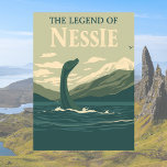 Loch Ness Monster Scotland Travel Vintage Postcard<br><div class="desc">Uncover the legend of the Loch Ness Monster with this vintage postcard from Scotland’s most famous loch. The mysterious creature, affectionately known as "Nessie, " has captivated imaginations for generations. With its retro-style design, this postcard transports you to the misty shores of Loch Ness, where folklore and adventure meet in...</div>