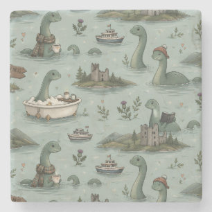 Loch Ness Monster Stone Coaster