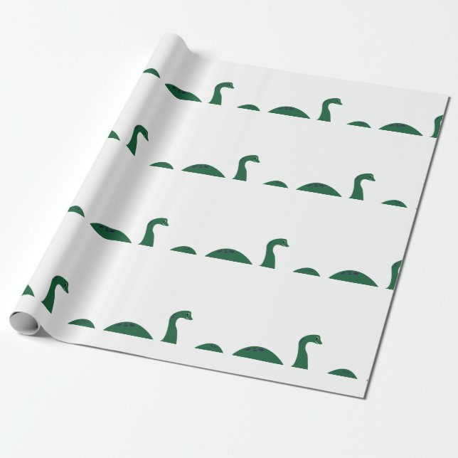 Loch Ness Monster Wrapping Paper (Unrolled)