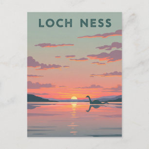 Loch Ness Nessie Travel Postcard