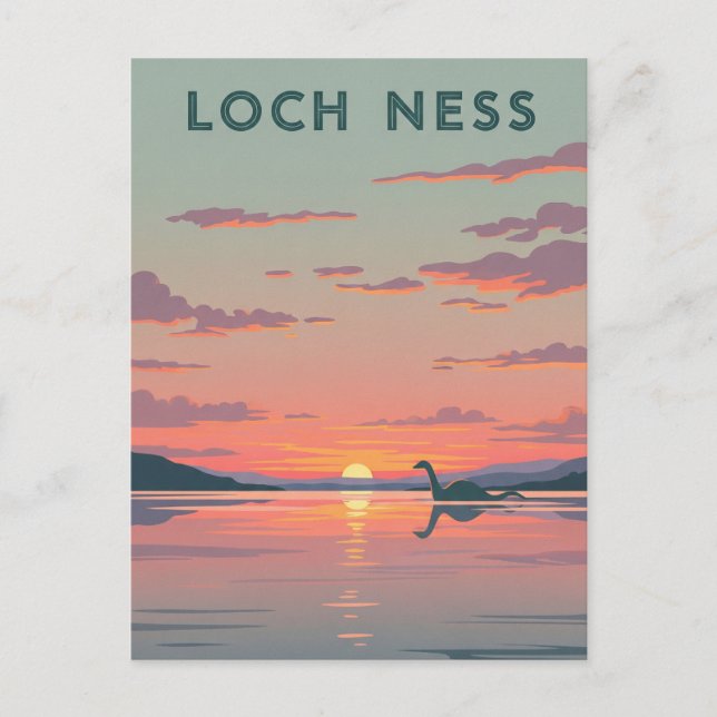 Loch Ness Nessie Travel Postcard (Front)