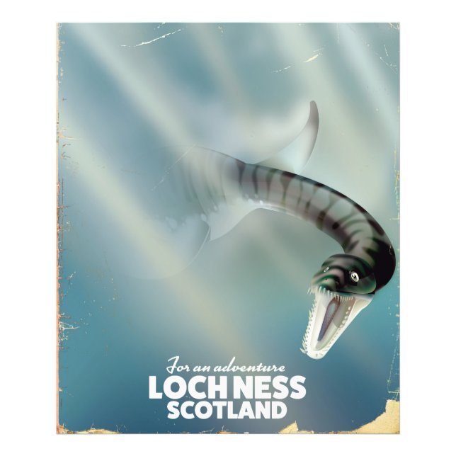 Loch Ness Scotland monster vintage travel poster (Front)