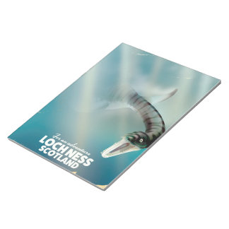 Loch Ness Scotland monster vintage travel poster Notepad