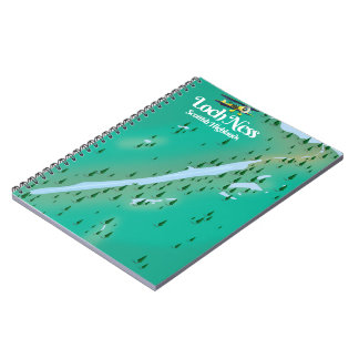 Loch Ness Scottish Highlands travel map Notebook