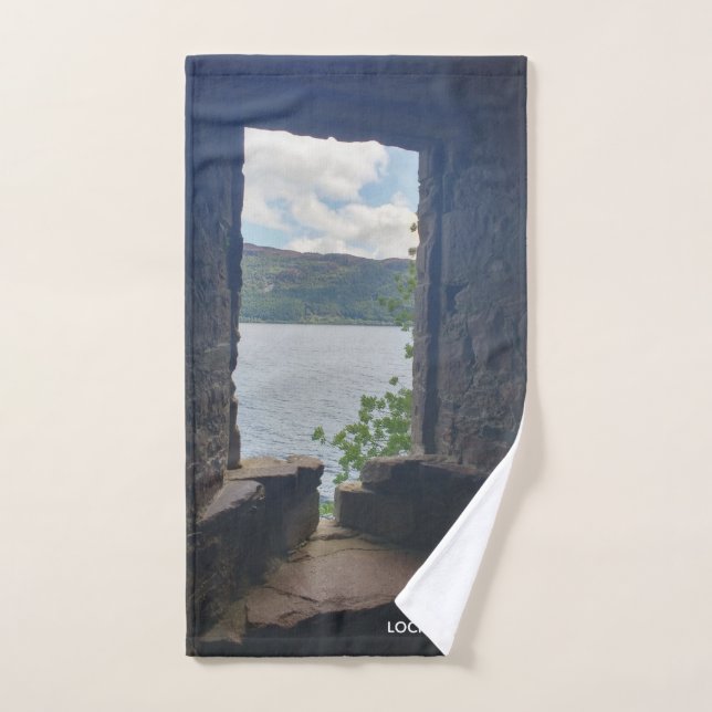 Loch Ness seen from Urquhart Castle Hand Towel (Hand Towel)