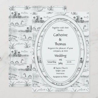 Loch ness toile invitation