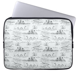 Loch ness toile laptop sleeve