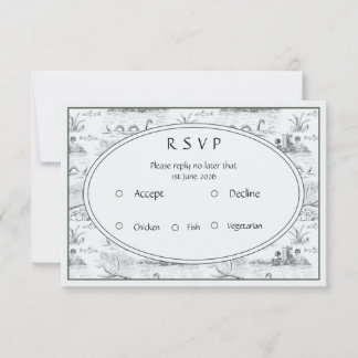 Loch ness toile RSVP card