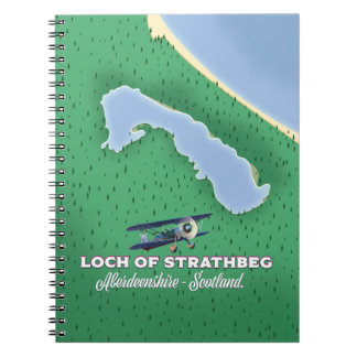 Loch of Strathbeg Aberdeenshire Scotland map Notebook