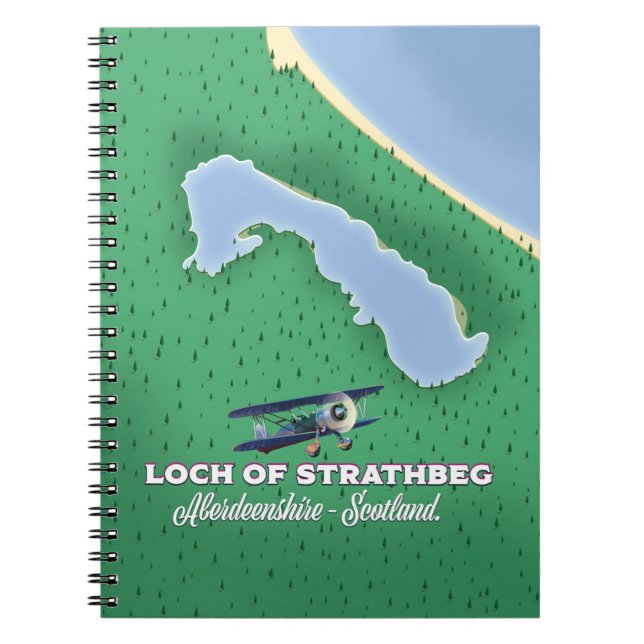 Loch of Strathbeg Aberdeenshire Scotland map Notebook (Front)