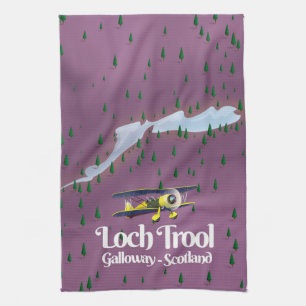 loch trool , galloway, scotland Travel map Kitchen Towel