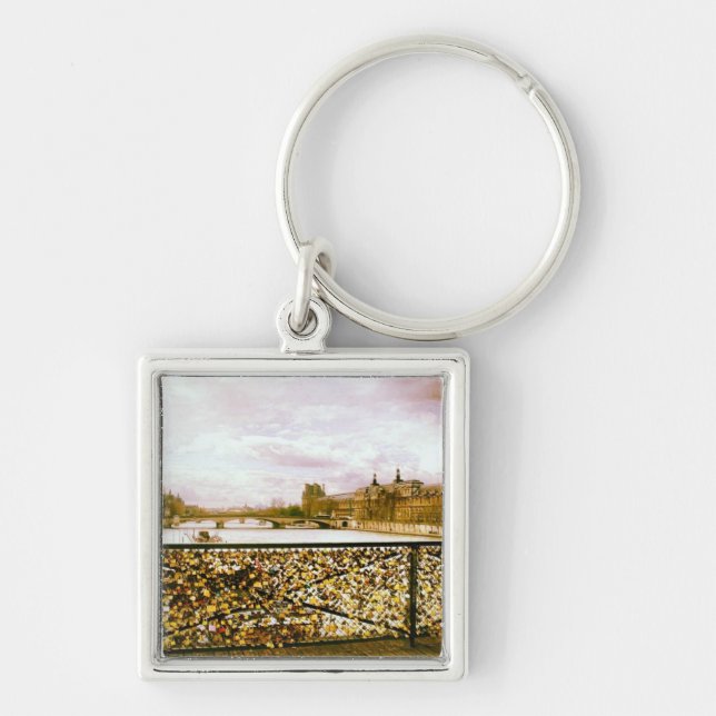 Lock Bridge in Paris Keychain (Front)