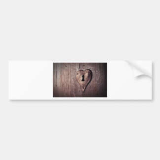 Lock Heart Bumper Sticker