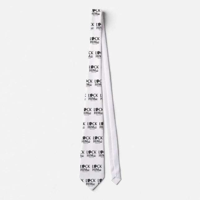 Lock Him Up Anti Trump Impeach Trump Tie (Front)
