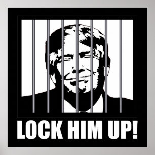 Lock Him Up! Anti-Trump Political Humor Poster