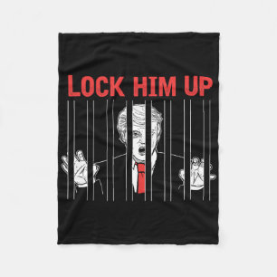 Lock Him Up Anti Trump Protest T Shirt Fleece Blanket