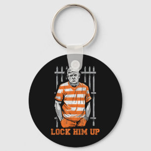 Lock Him Up Funny Donald Trump 2024 Is Going To Ja Keychain
