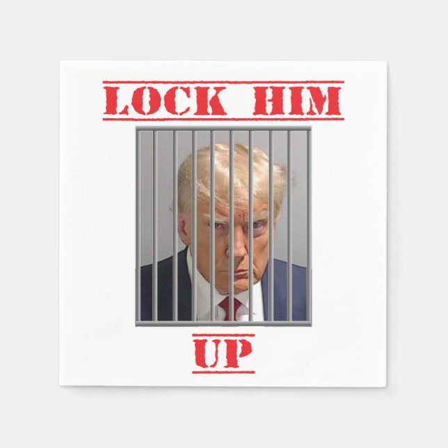 Lock Him Up Napkin (Front)