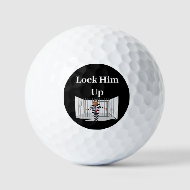 Lock Him Up Trump Golf Ball (Front)