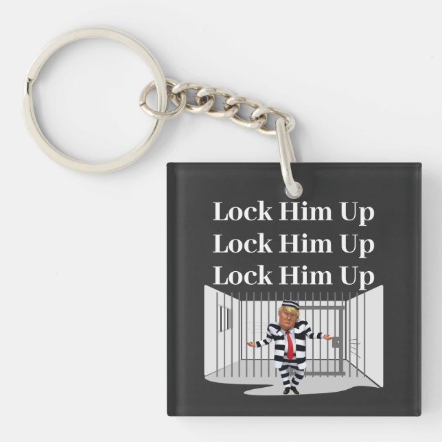 Lock Him Up Trump Keychain (Front)
